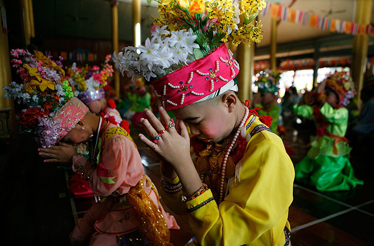 Poy Sang Long: Poy Sang Long Ethnic Buddhist Ordination Festival In Thailand