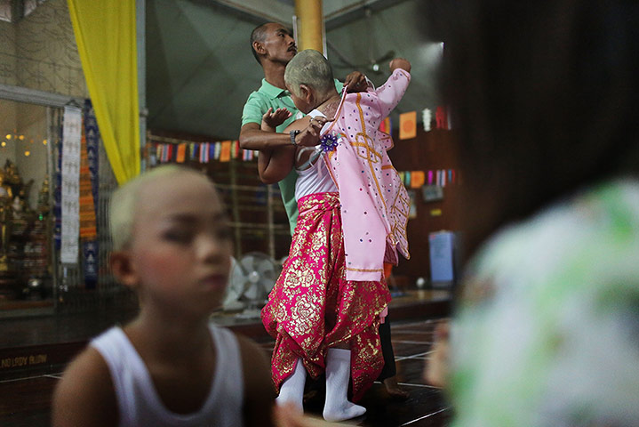 Poy Sang Long: Poy Sang Long Ethnic Buddhist Ordination Festival In Thailand