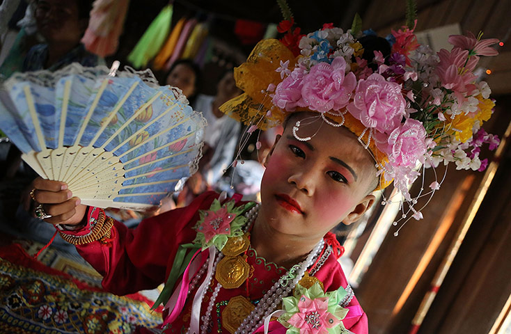 Poy Sang Long: Poy Sang Long Ethnic Buddhist Ordination Festival In Thailand