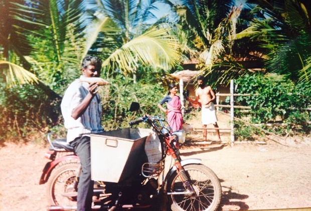 Anyone for fish? Walking by a village in Kanataka, India.