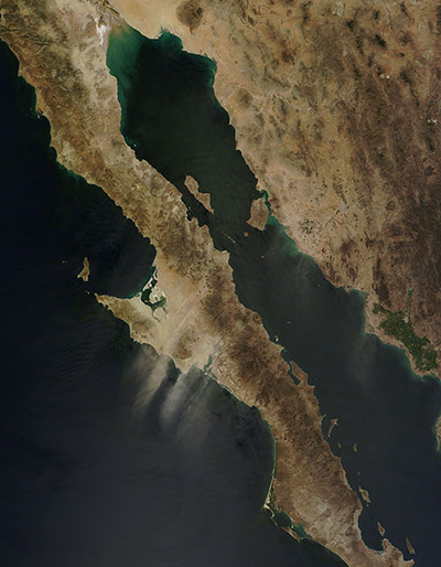 Satellite Eye on Earth: Dust blew off of Baja California