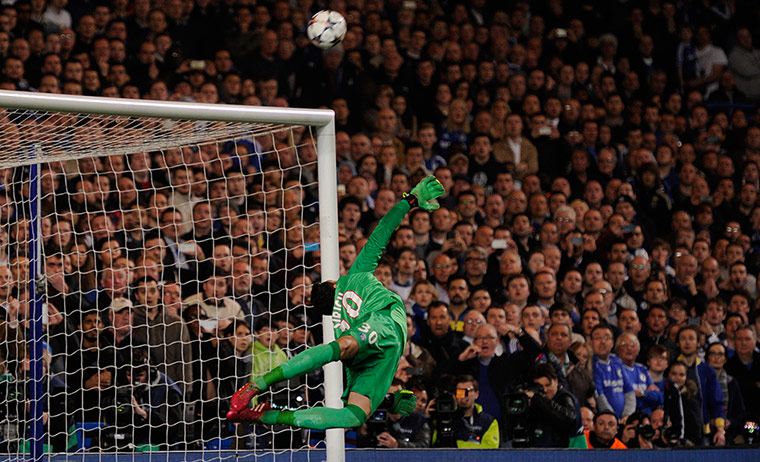 Chelsea v PSG: A free-kick from Oscar cannons off the bar 