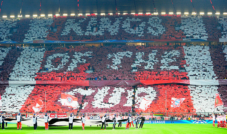 Bayern v United: Bayern banner 