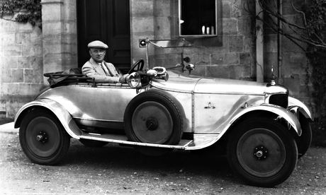 PG Wodehouse in His Car