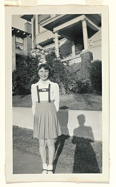 Girls Standing on Lawns: Girl on lawn