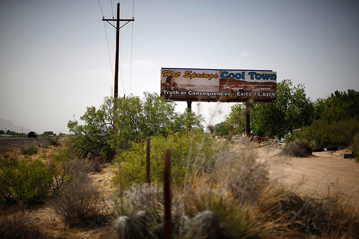 From the agencies: A sign for the town of Truth or Consequences on Interstate 25 highway