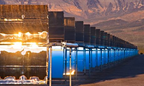 Hot stuff: the sun’s power is harnessed in America’s Mojave desert. 