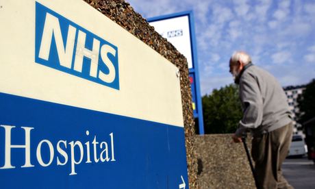 NHS hospital sign 