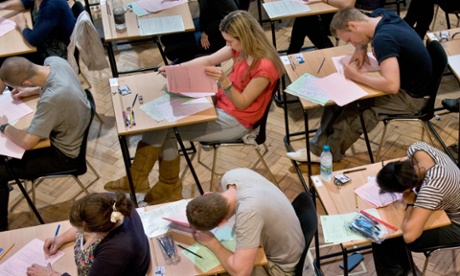 students taking test