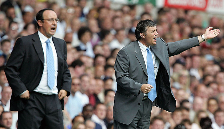 Tottenham managers: Jacques Santini during his first league match in charge against Liverpool