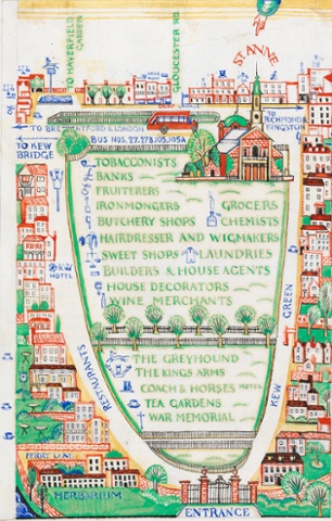 Detail from A General Guide to the Royal Botanic Gardens Kew, Spring & Easter 1923.
