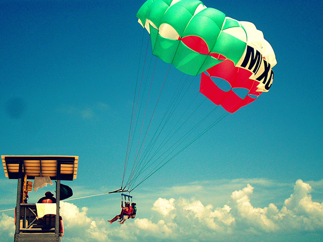 Your pictures: Becky Gargano: Tourists in Mexico not quite flying - but falling with style