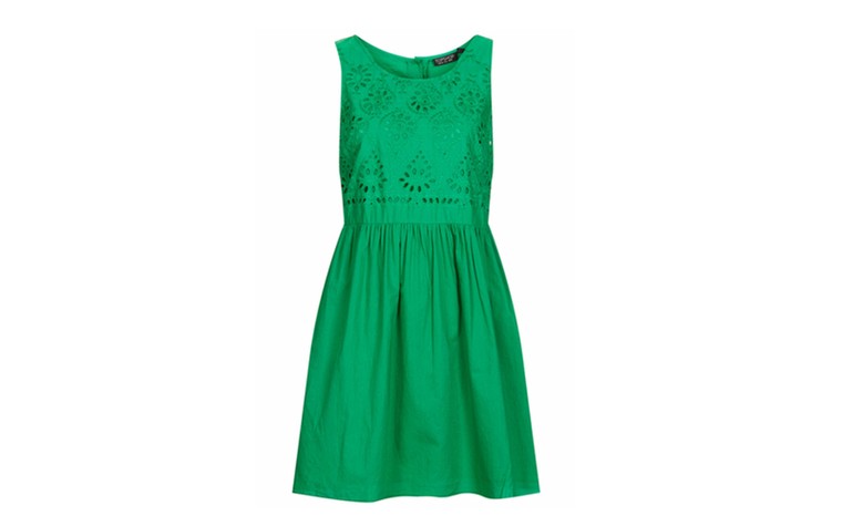 Summer dresses: 50 of the best summer dresses - green embroidered skater dress by Topshop