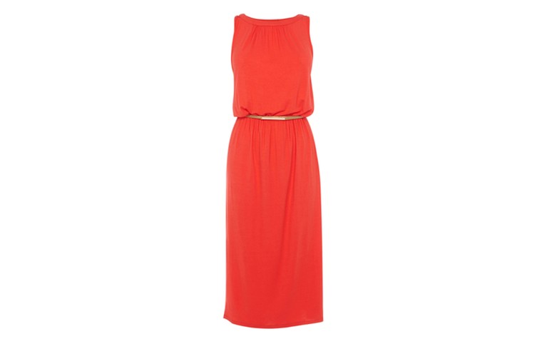 Summer dresses: 50 of the best summer dresses - red sleeveless belted midi dress by Oasis