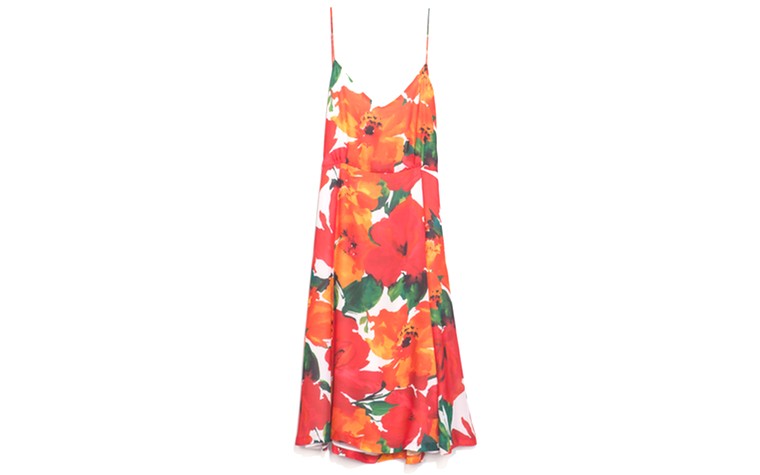 Summer dresses: 50 of the best summer dresses - orange red floral print sun dress by Zara