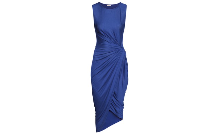 Summer dresses: Summer dresses - blue draped midi bodycon by H&M