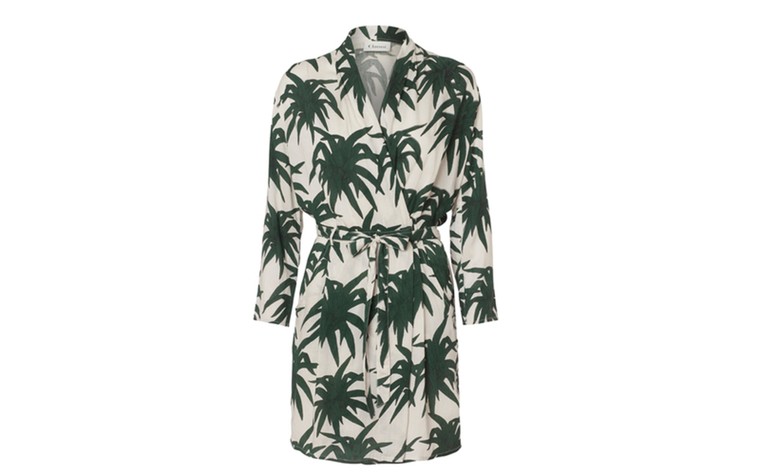 Summer dresses: 50 of the best summer dresses - long sleeve palm print wrap dress by Ganni