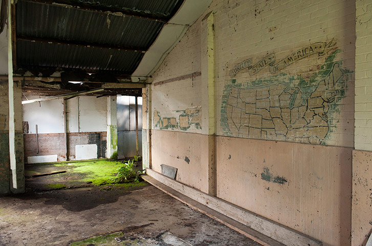 Lost USAAF art: a mural depicting a map of the US