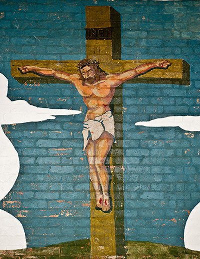 Lost USAAF art: a mural depicting Christ by Bud Doyle