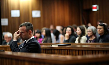Oscar Pistorius in court in Pretoria, South Africa, in April 2014