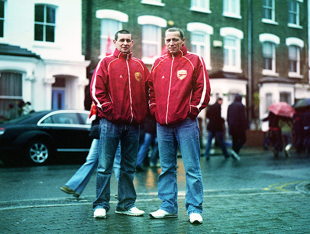 Arsenal fans: Fans in matching jackets