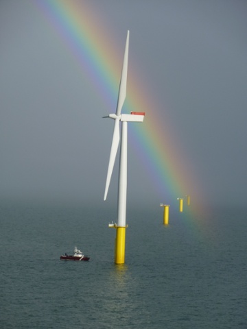 Walney offshore wind farm near Barrow in Furness