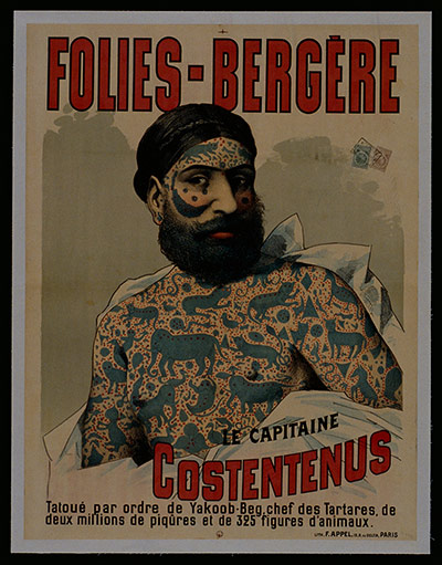 Tattoos: Captain Costentenus tattooed by order of Yakoob Begin 19th Century