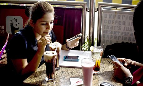 Woman using smartphone