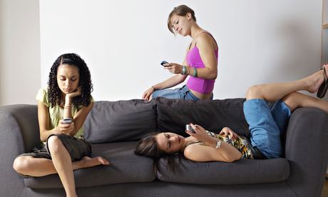 Teenagers on the phone