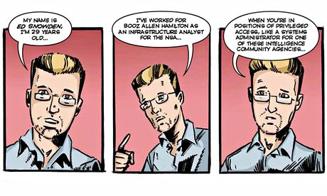 Pages from Beyond: The Edward Snowden Story. A graphic novel
