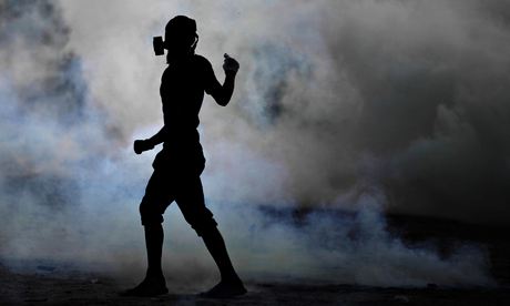 A Bahraini anti-government protester