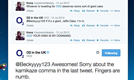 o2 tweeting social media conversation