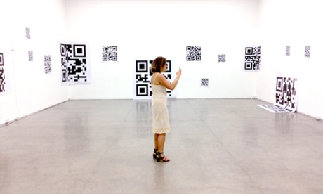 Now you see it … QR codes conjure animated gifs on a visitor's iPhone.