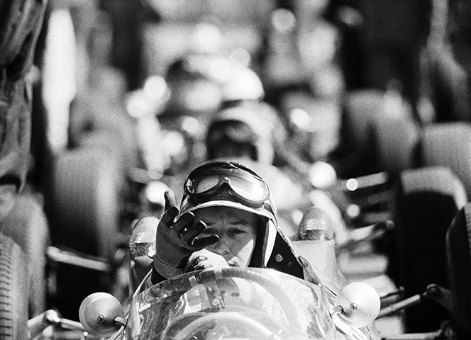 Memory Lane:  John Surtees prepares to race in 1964