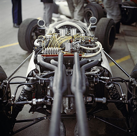 Memory Lane: Honda Formula One racecar with the body removed