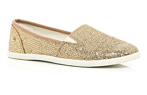 Wish list: espadrilles: Gold glitter