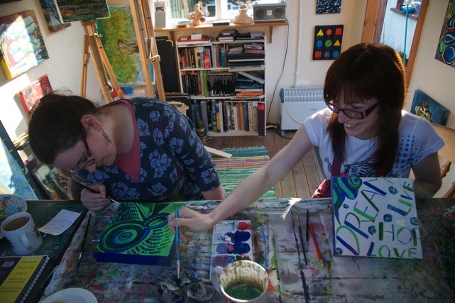Careers witness project: 'Michelle Ranson teaching in her studio' by Shelly Ranson