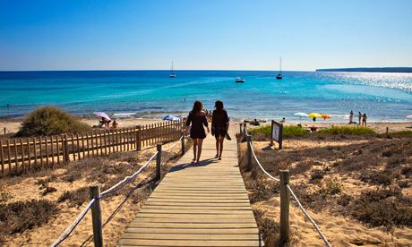 Migjorn beach made a welcome break from cycling around Formentera. 