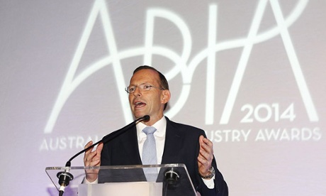 Tony Abbott addresses the Australian book industry awards dinner in Sydney