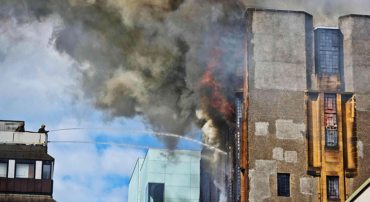 20 Photos: Fire At Glasgow School of Art Charles Rennie Mackintosh Building