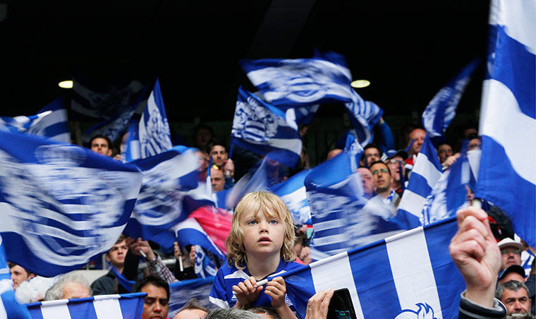 Play Off: QPR fans before the start of the play-off final