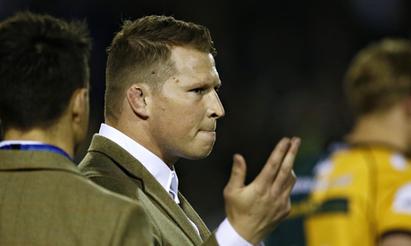 Northampton's Dylan Hartley watches from the sidelines at the Amlin Challenge Cup win over Bath