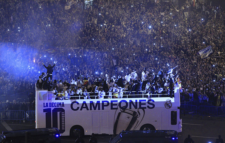 Real Madrid: Real Madrid celebration at the Cibeles Square