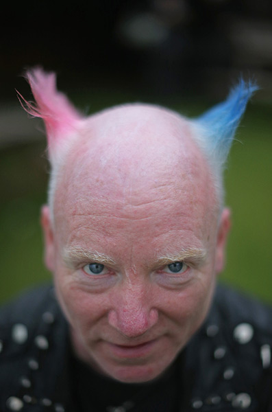 Punk festival Morecambe: A punk shows of his double mohican haircut 