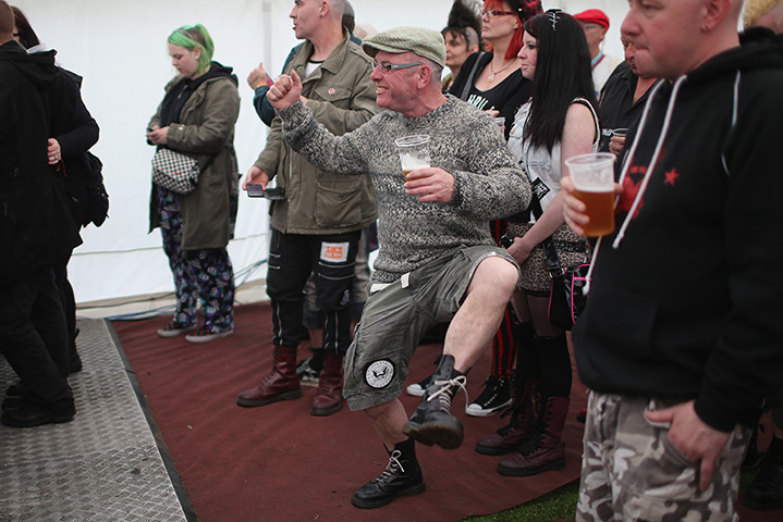 Punk festival Morecambe: Fans watch a band