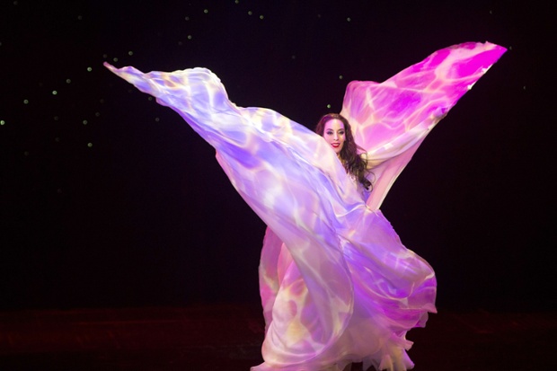 A model presents a creation by the French Lejaby lingerie house during a fashion show marking the 130th anniversary of the company's creation, at the Lido in Paris, France.