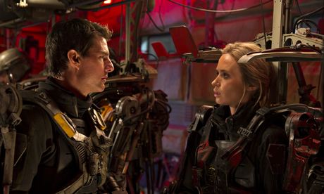 Almost equal: Tom Cruise as Cage and Emily Blunt as Rita in sci-fi blockbuster Edge of Tomorrow