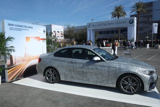 BMW's self asssisted car during the 2014 International CES at the Las Vegas Convention Center on January 8, 2014 in Las Vegas, Nevada.