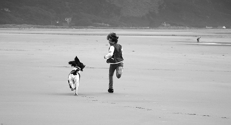 Your pictures of happy: Sian Tudor Davies: My boy and dog looked so happy