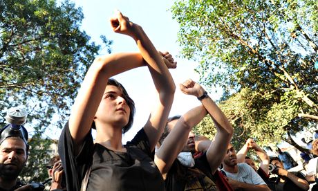 Protesters at Istanbul's Gezi Park in June 2013